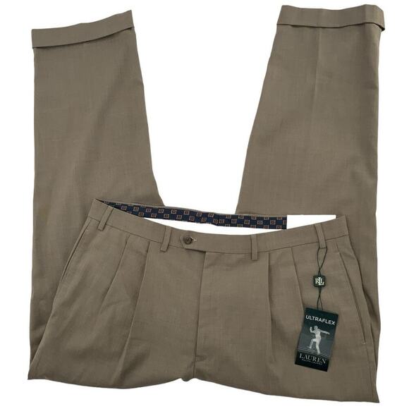 Lauren Ralph Lauren Ultraflex Dress Pants Mens 38WX34L Classic Fit Brown NWT - Picture 7 of 15